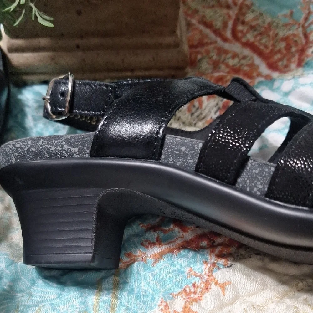SAS Black Strappy Sandals